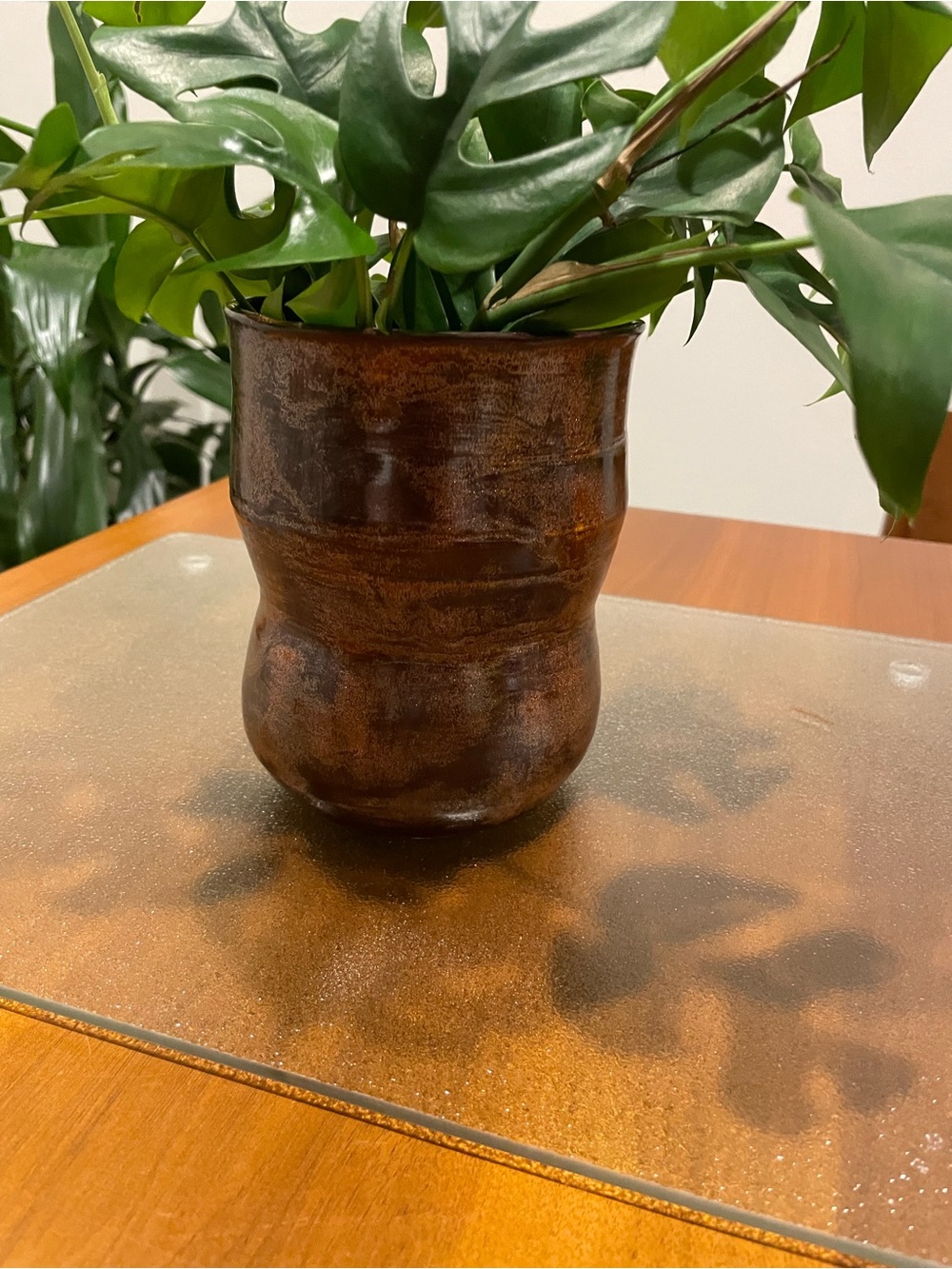 Handmade Planter With a Unique glaze Color